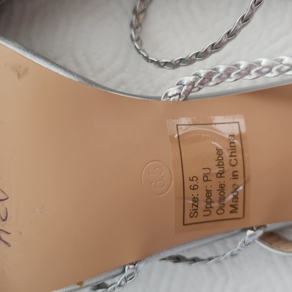3 for $20 Silver strappy sandals - Picture 5 of 7